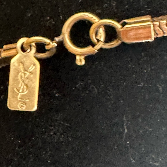 Yves Saint Laurent Vintage Square Snake Chain Necklace - Picture 4 of 4